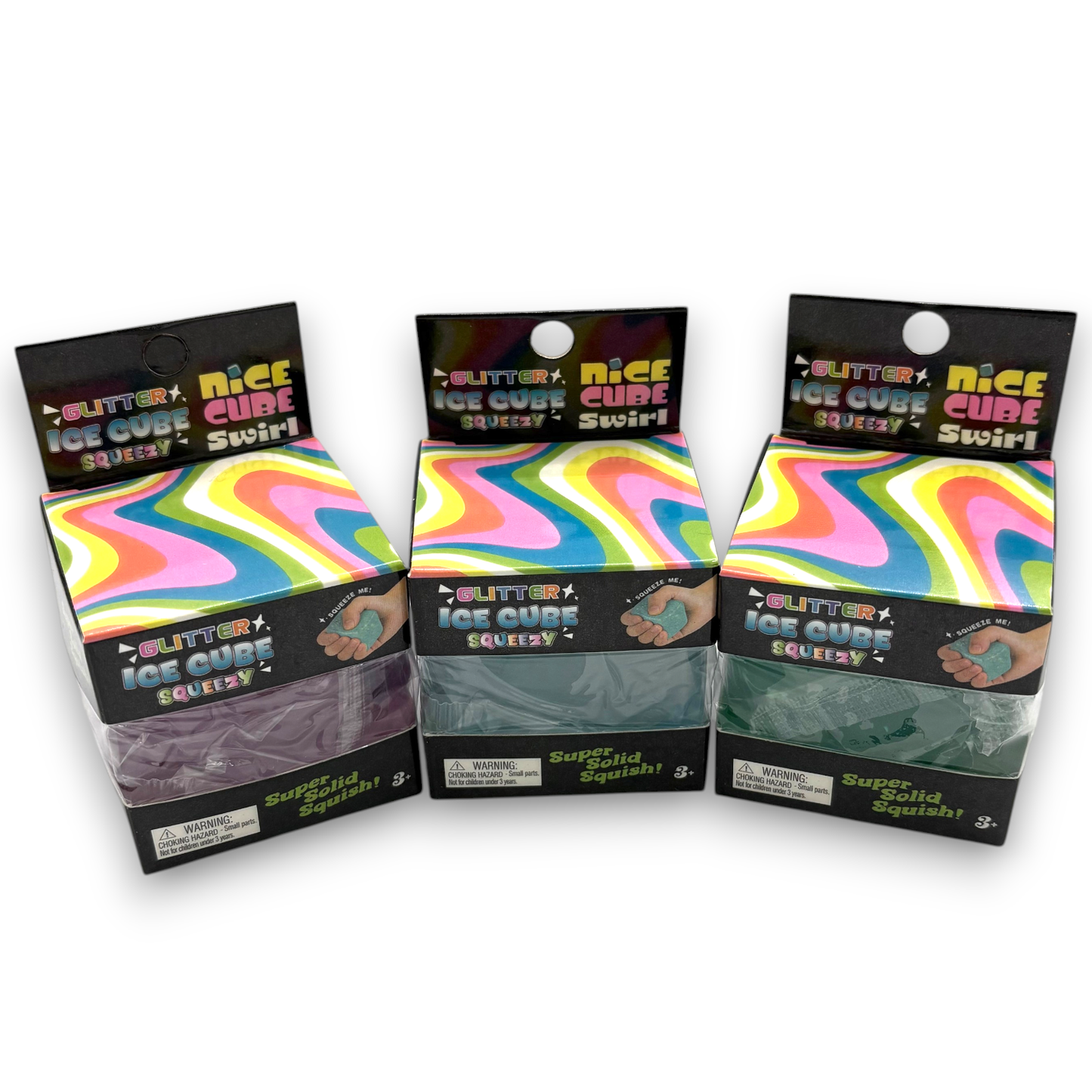 Glitter Squishy Cube 12ct PDQ