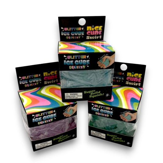 Glitter Squishy Cube 12ct PDQ