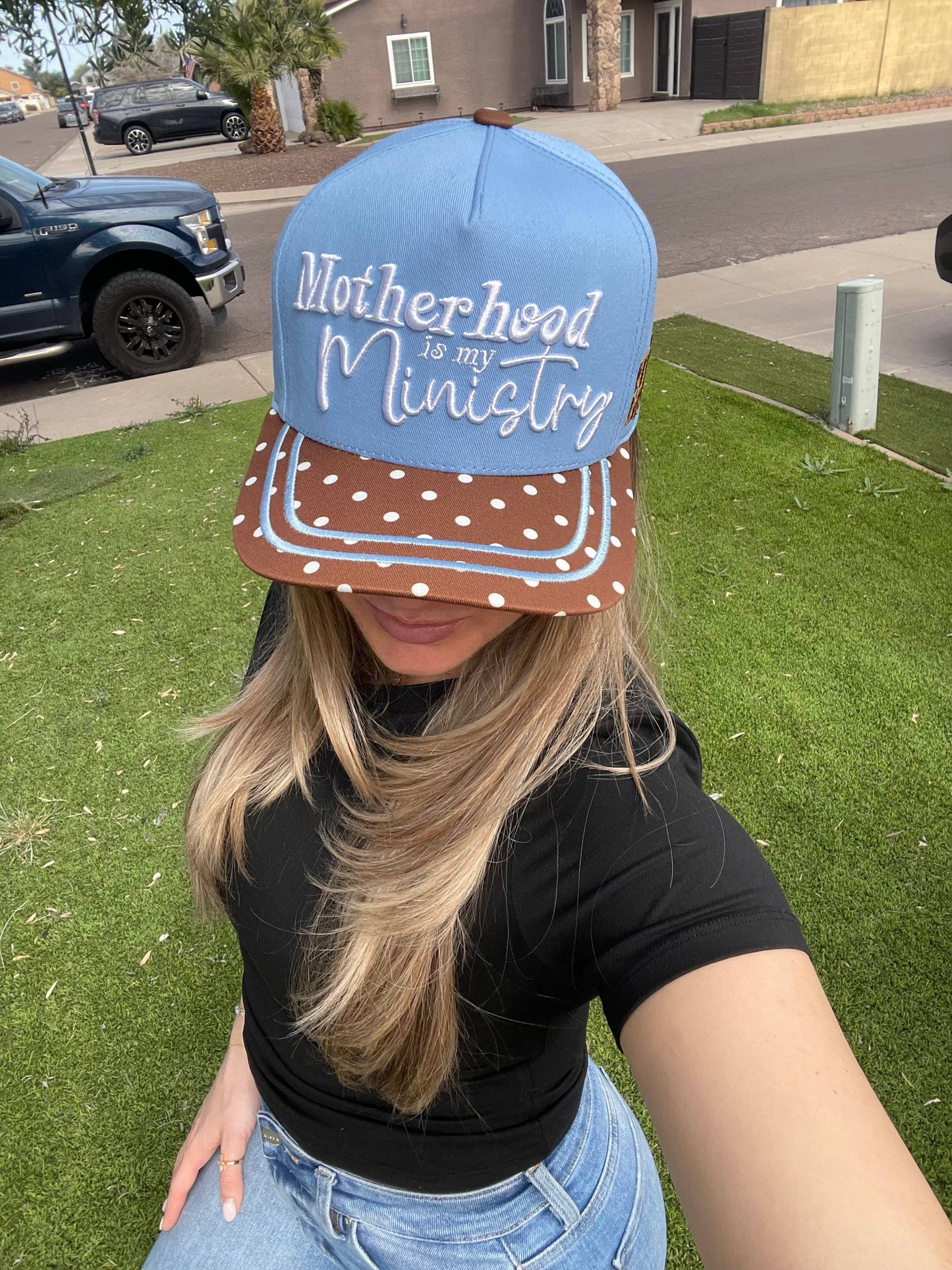 Motherhood is my ministry trucker hat