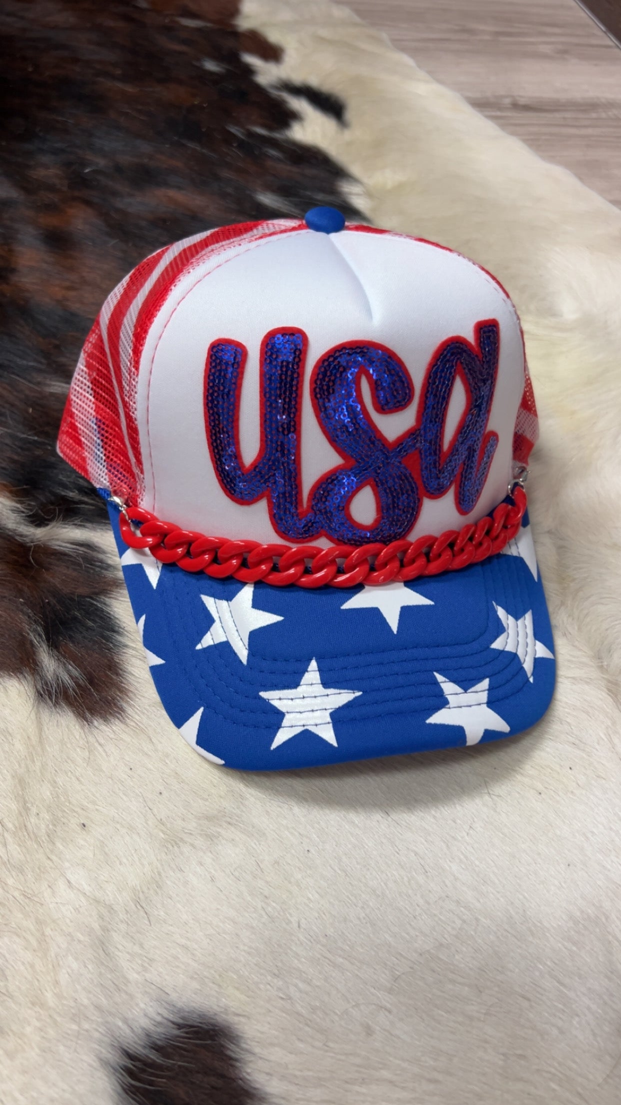 Red❤️White🤍Blue🩵 Trucker