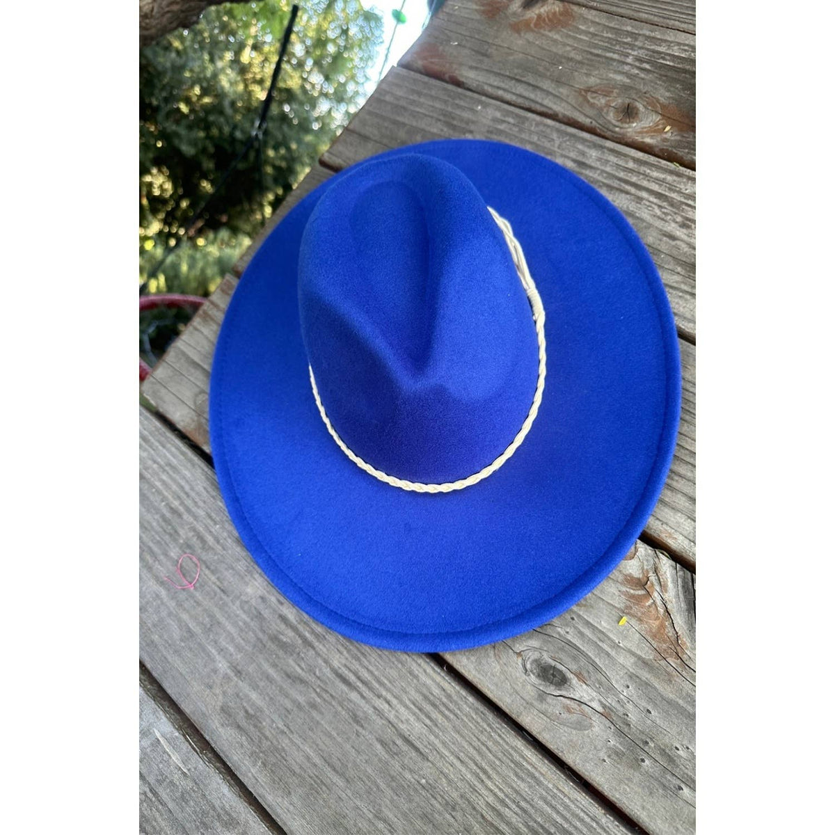 Classic Wide Brim Felt Hat W/braid tassel