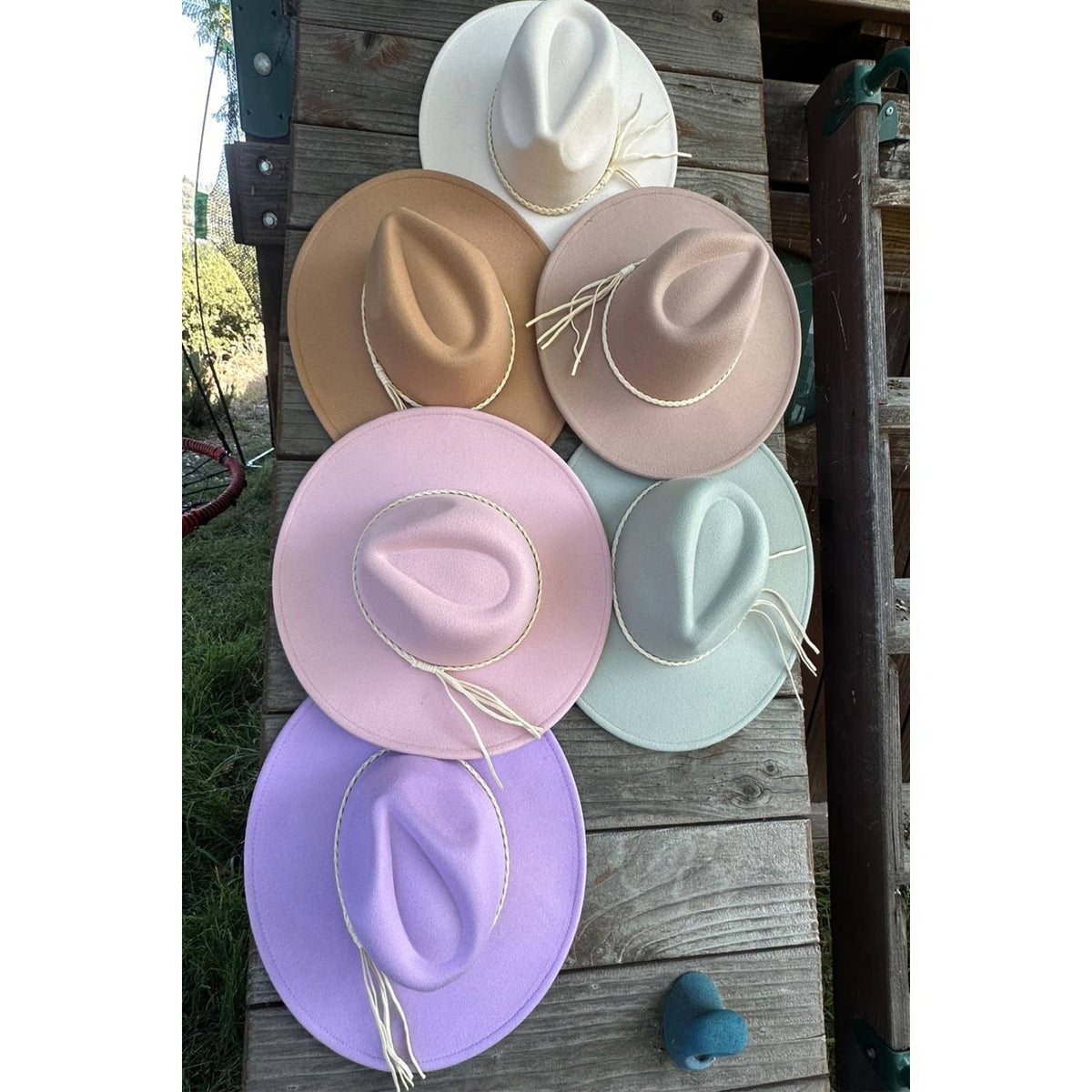 Classic Wide Brim Felt Hat W/braid tassel
