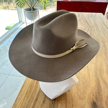 Australian Wool Cattleman Cowboy Hat With Leather Belt