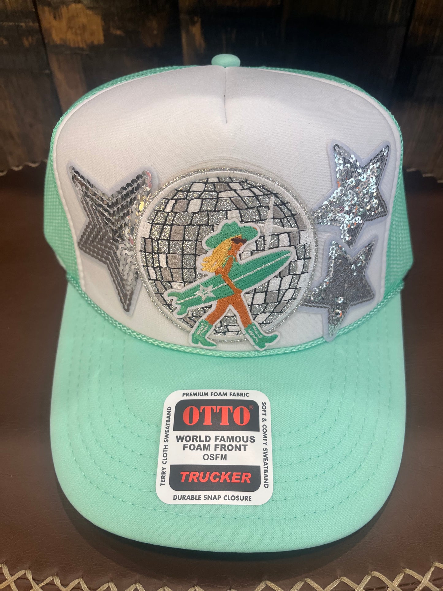 Disco Cowgirl Trucker Hat – Mint