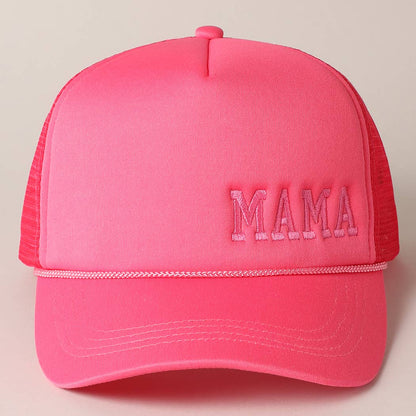Mama Embroidered Foam Mesh Back Trucker Hat