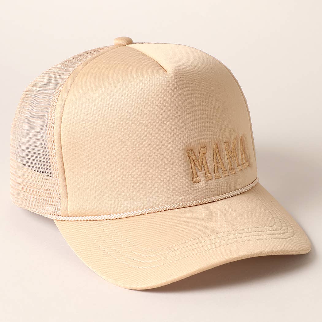 Mama Embroidered Foam Mesh Back Trucker Hat