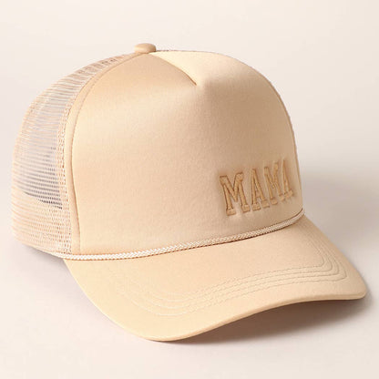 Mama Embroidered Foam Mesh Back Trucker Hat