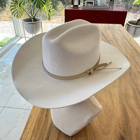 Australian Wool Cattleman Cowboy Hat With Leather Belt