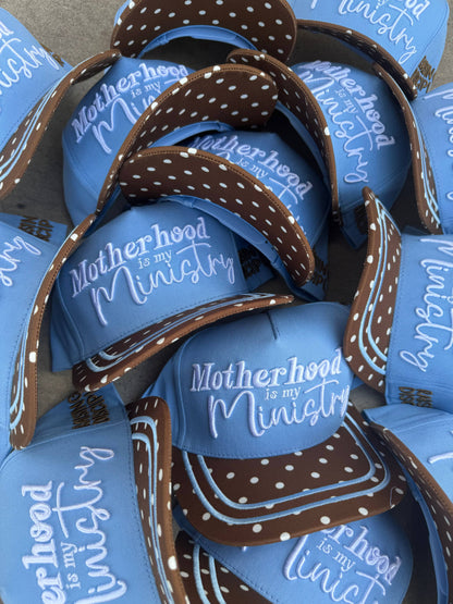 Motherhood is my ministry trucker hat 