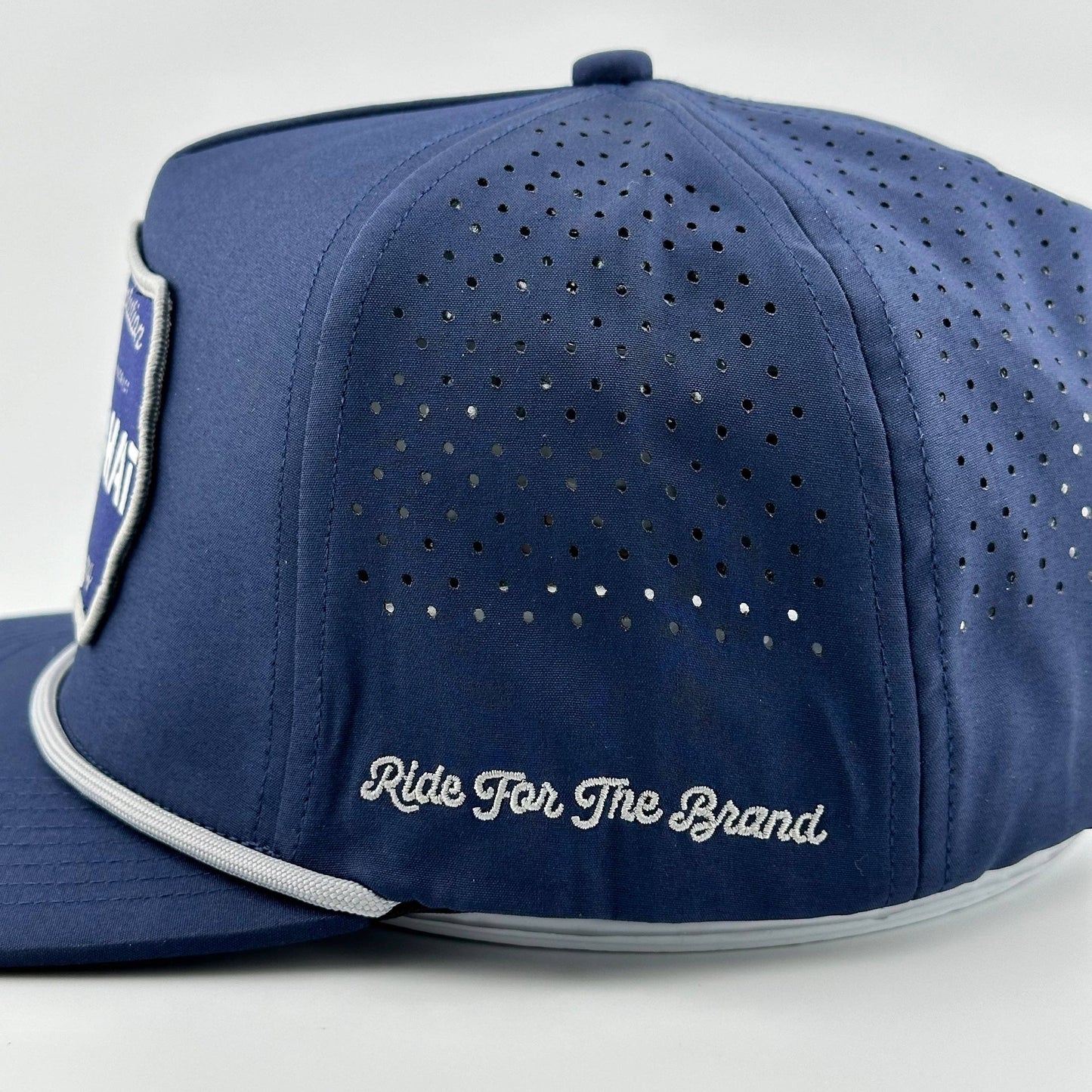 “Cowboy Hat” Navy Blue Performance Patch Hat