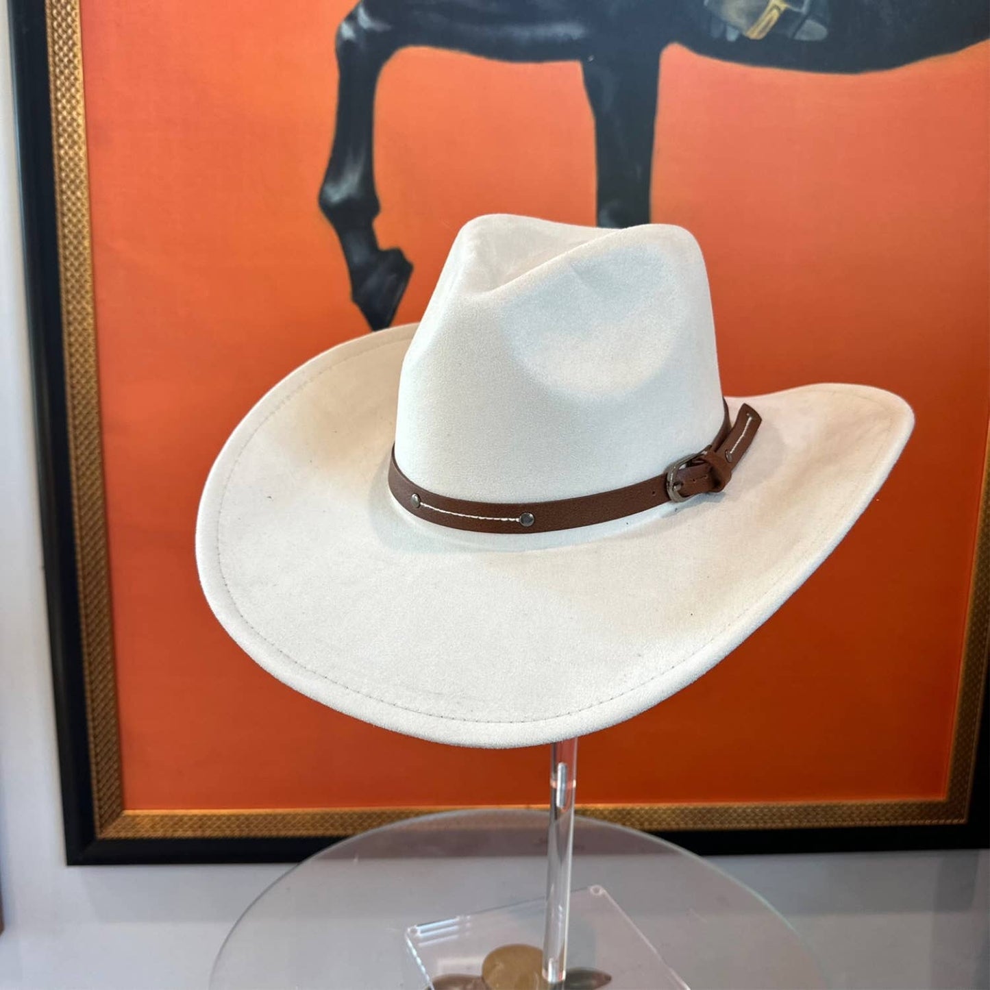 Suede Cowboy W/ Leather Belt