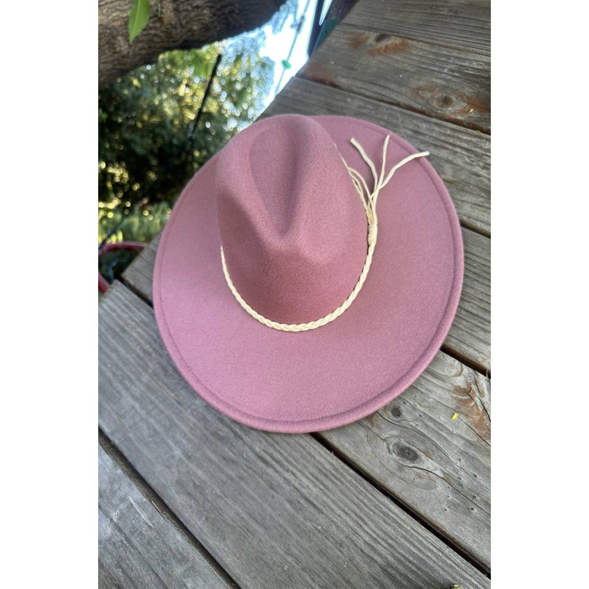 Classic Wide Brim Felt Hat W/braid tassel
