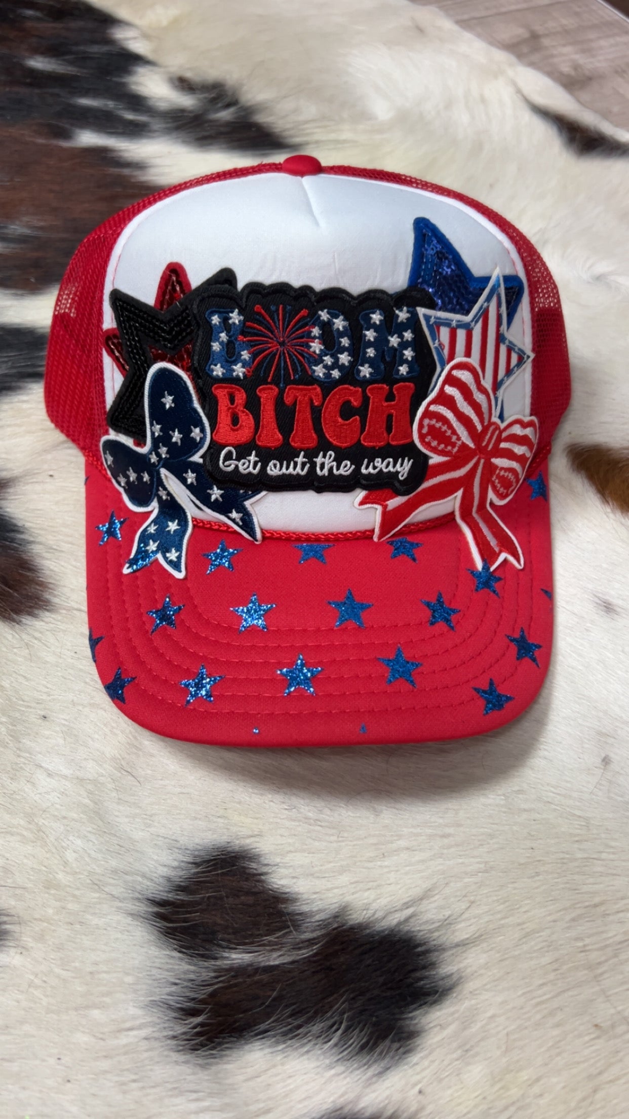 Boom Bitch get out the way fireworks 🎆 Trucker hat