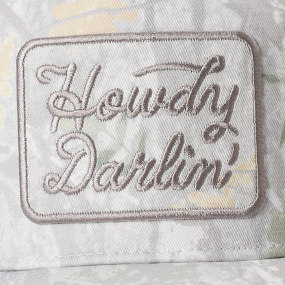 Howdy Darlin' Embroidered Patch Camo Baseball Cap