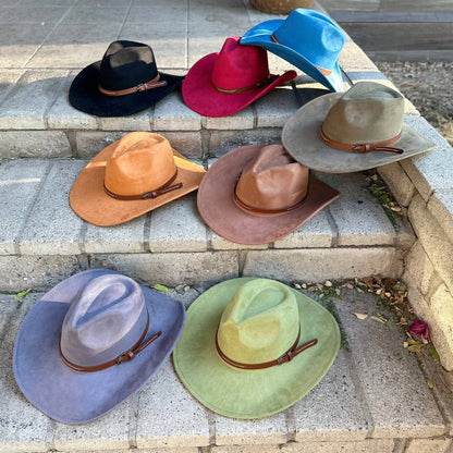 Suede Cowboy W/ Leather Belt