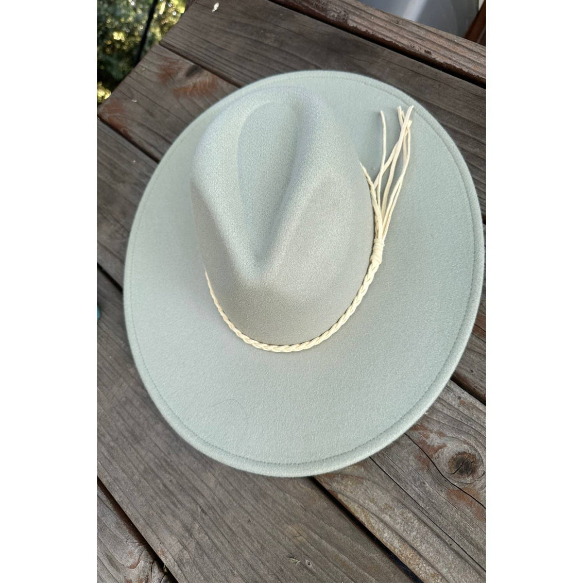 Classic Wide Brim Felt Hat W/braid tassel