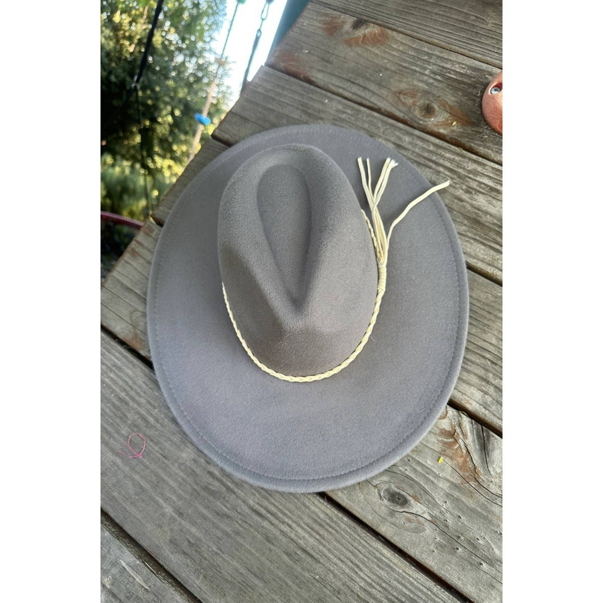 Classic Wide Brim Felt Hat W/braid tassel