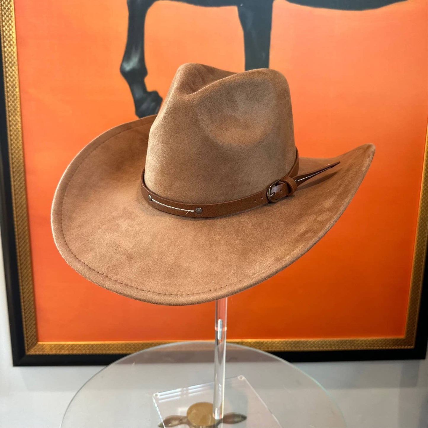 Suede Cowboy W/ Leather Belt