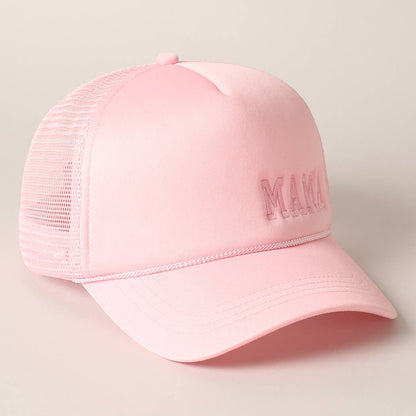Mama Embroidered Foam Mesh Back Trucker Hat