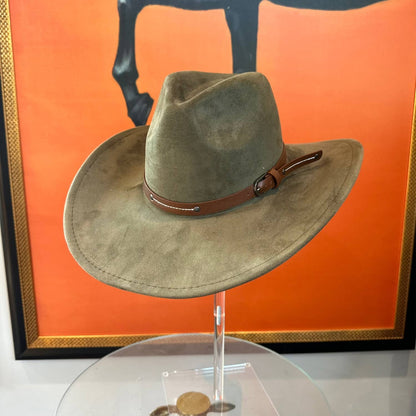 Suede Cowboy W/ Leather Belt