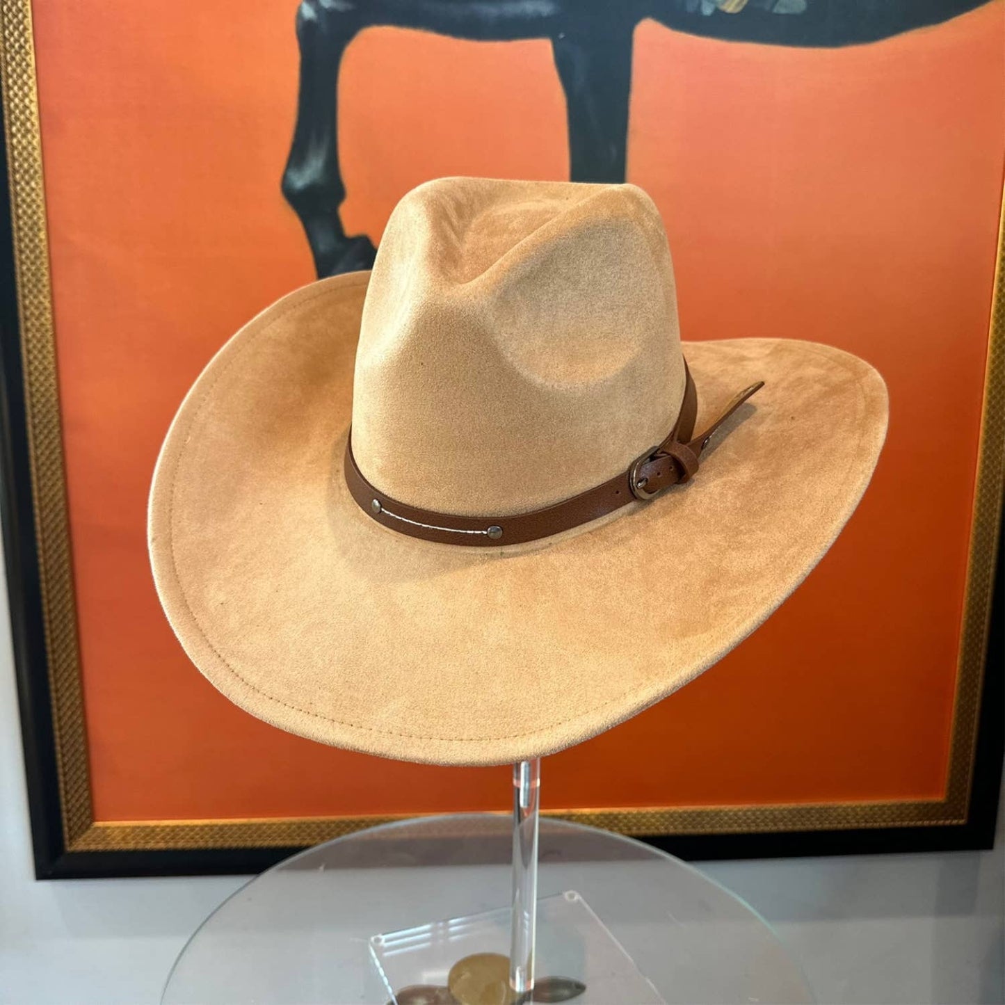 Suede Cowboy W/ Leather Belt