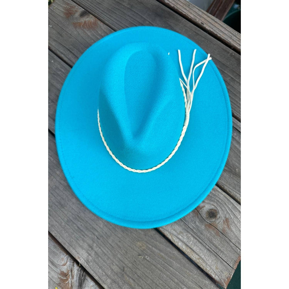 Classic Wide Brim Felt Hat W/braid tassel