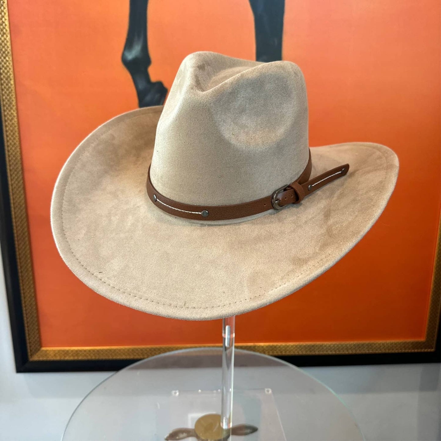 Suede Cowboy W/ Leather Belt