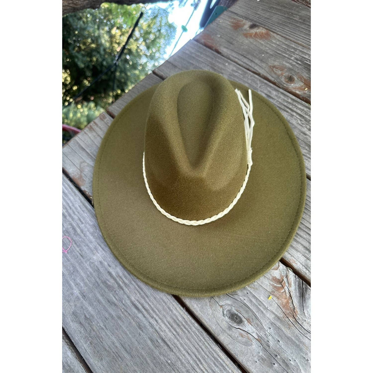 Classic Wide Brim Felt Hat W/braid tassel