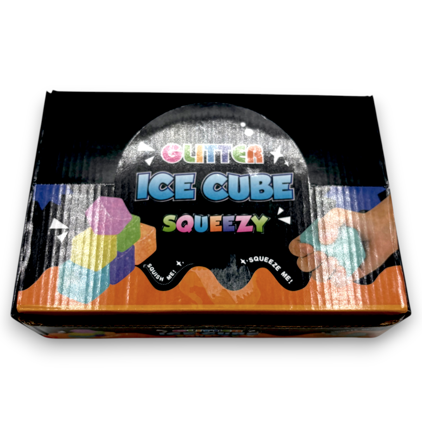 Glitter Squishy Cube 12ct PDQ