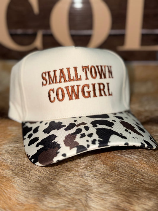 Small Town Cowgirl-Cow print