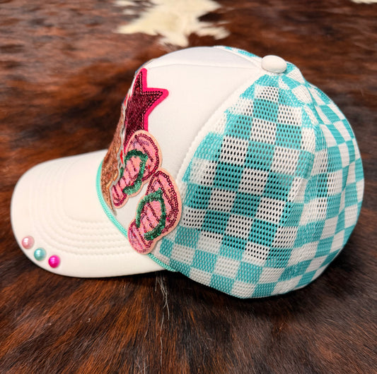 Sun ☀️loving☀️ Beach vacation summer trucker hat