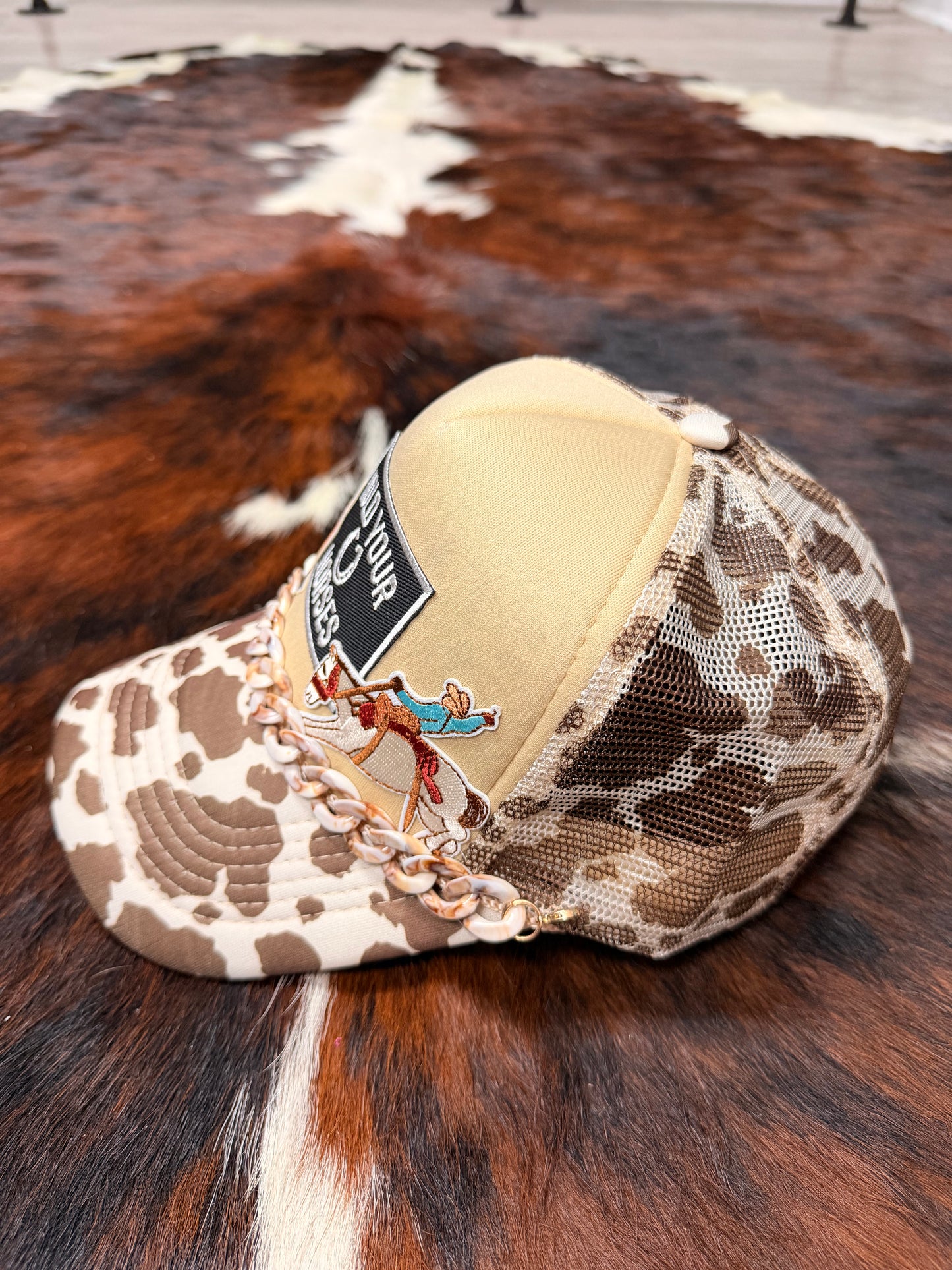 HOLD YOUR HORSES trucker hat