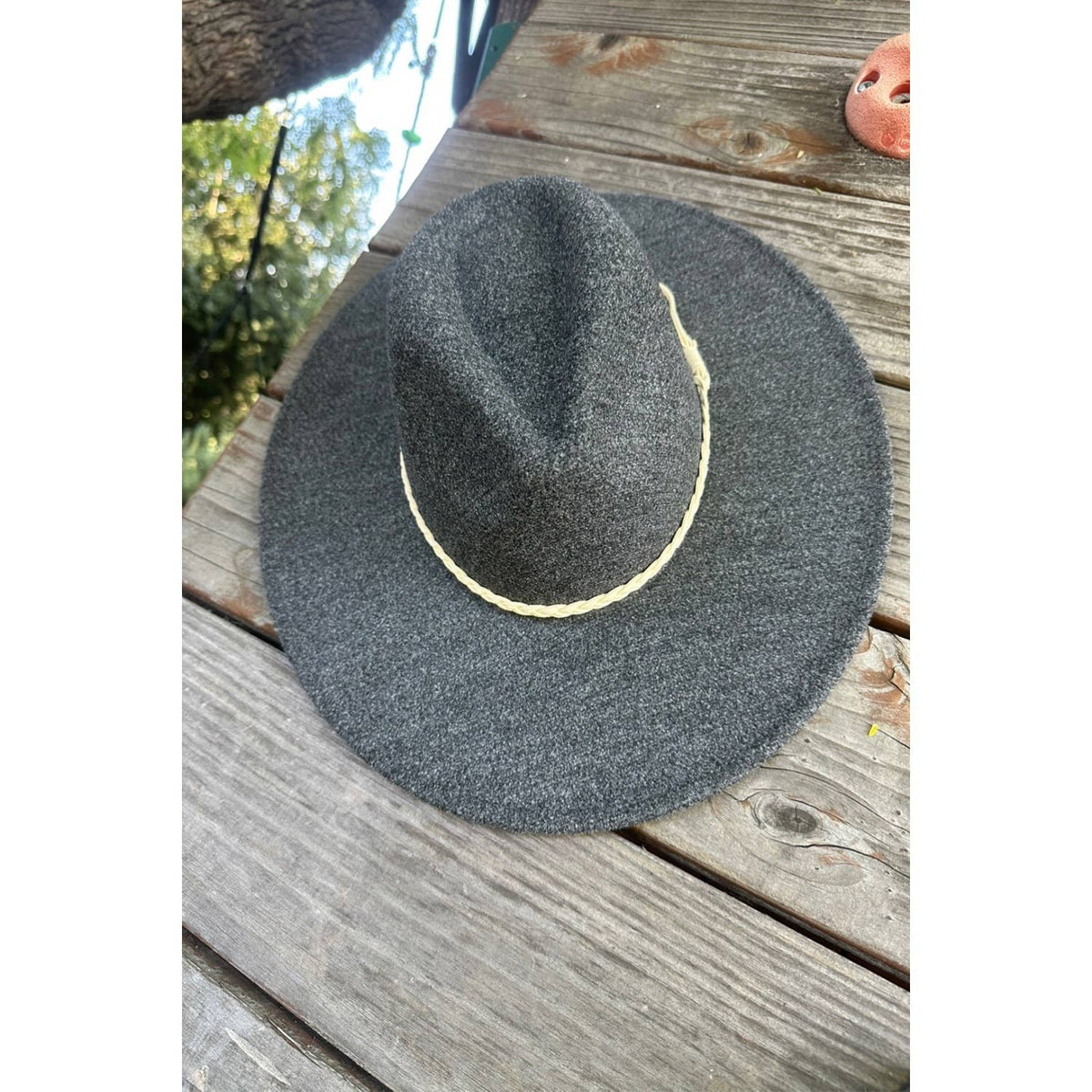 Classic Wide Brim Felt Hat W/braid tassel
