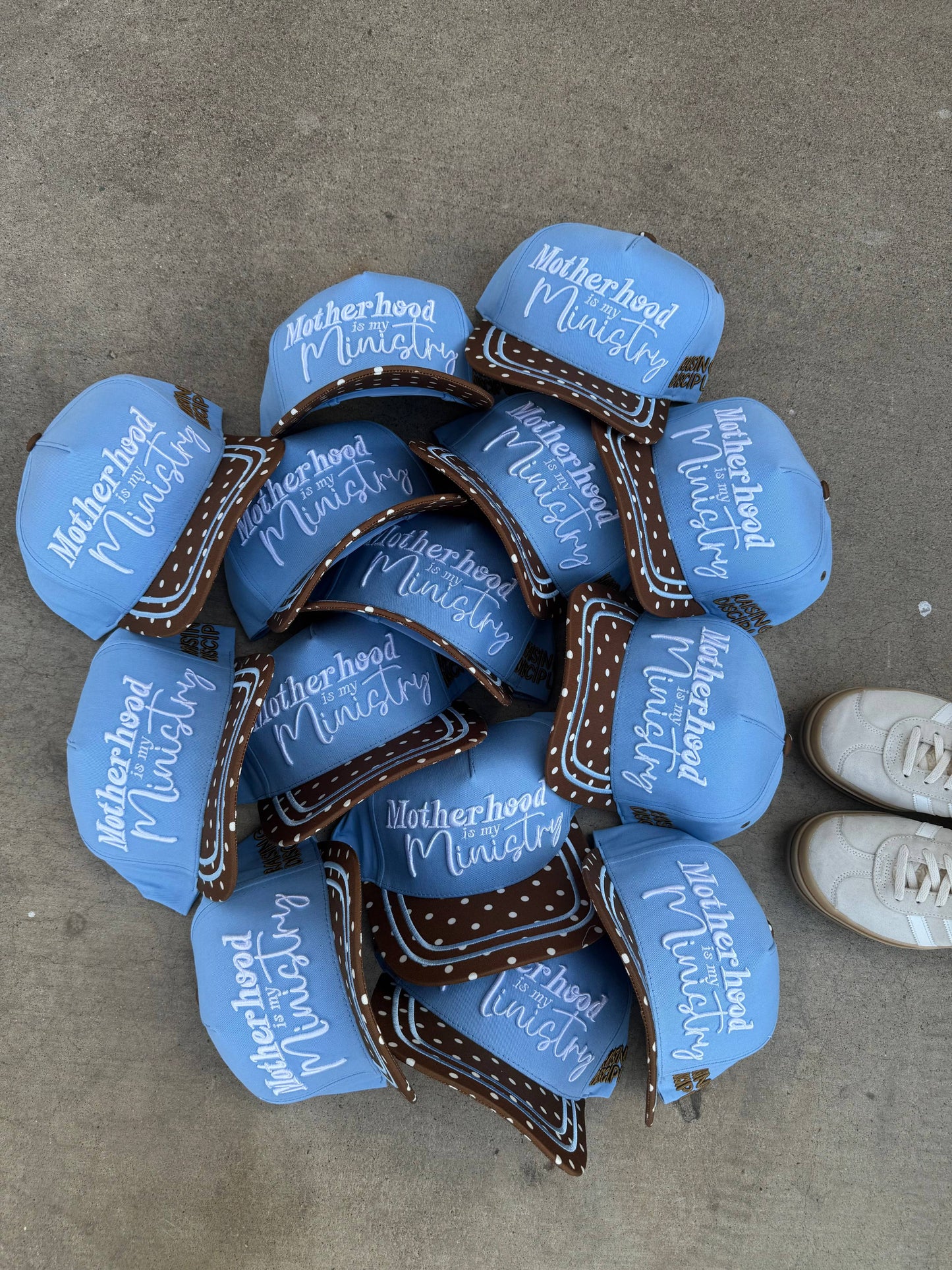 Motherhood is my ministry trucker hat 