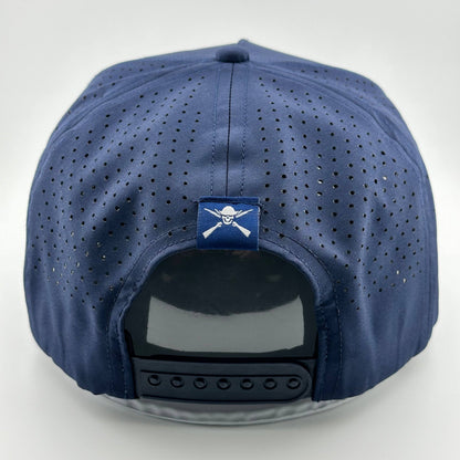 “Cowboy Hat” Navy Blue Performance Patch Hat