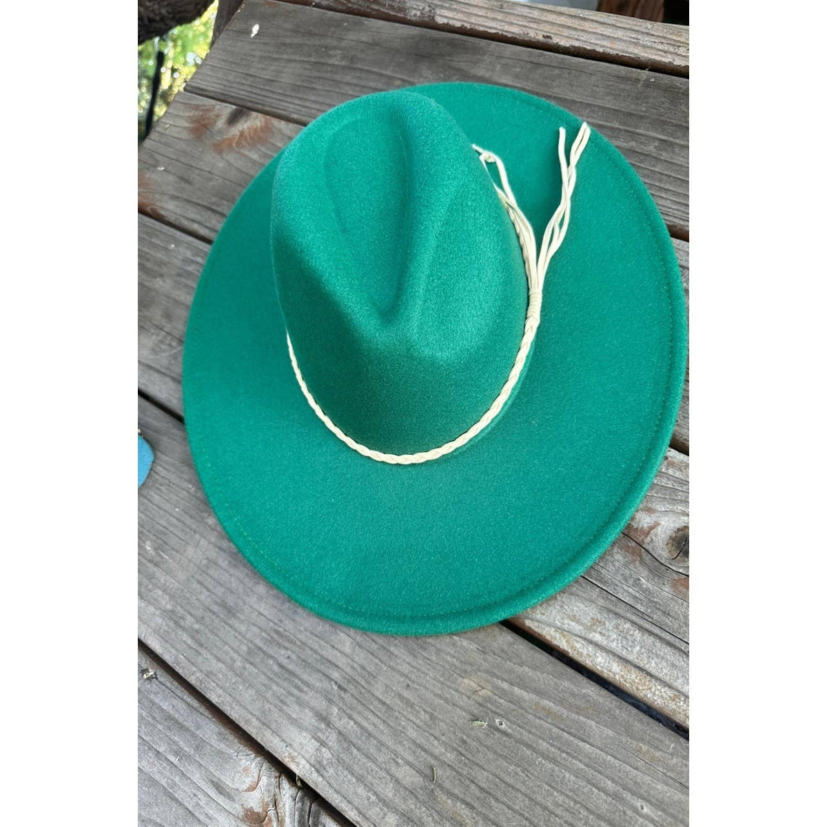Classic Wide Brim Felt Hat W/braid tassel
