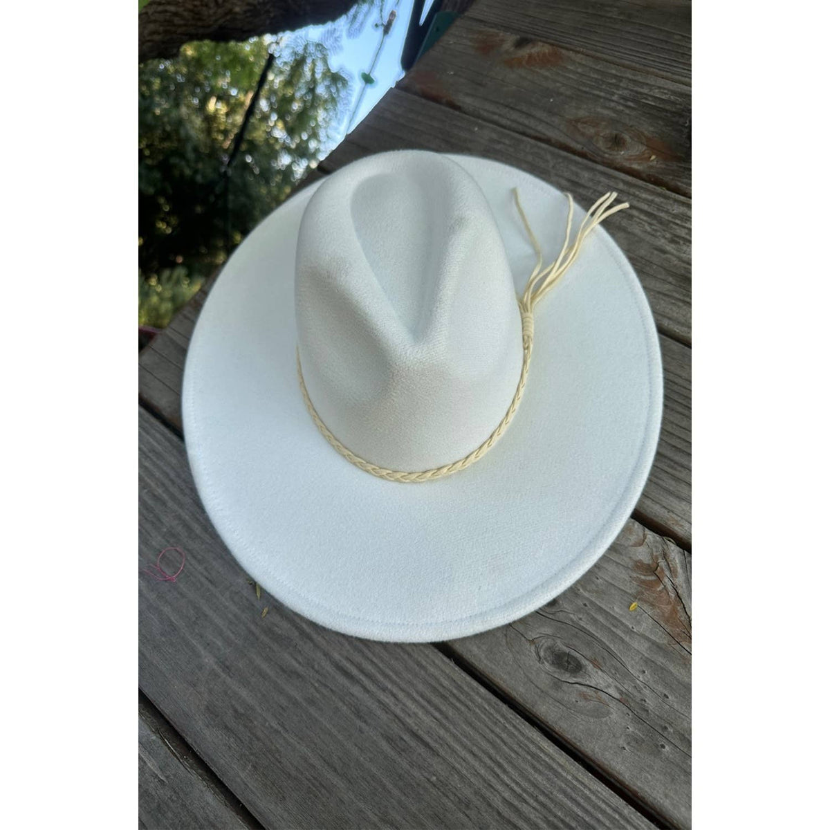 Classic Wide Brim Felt Hat W/braid tassel