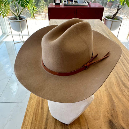 Australian Wool Cattleman Cowboy Hat With Leather Belt