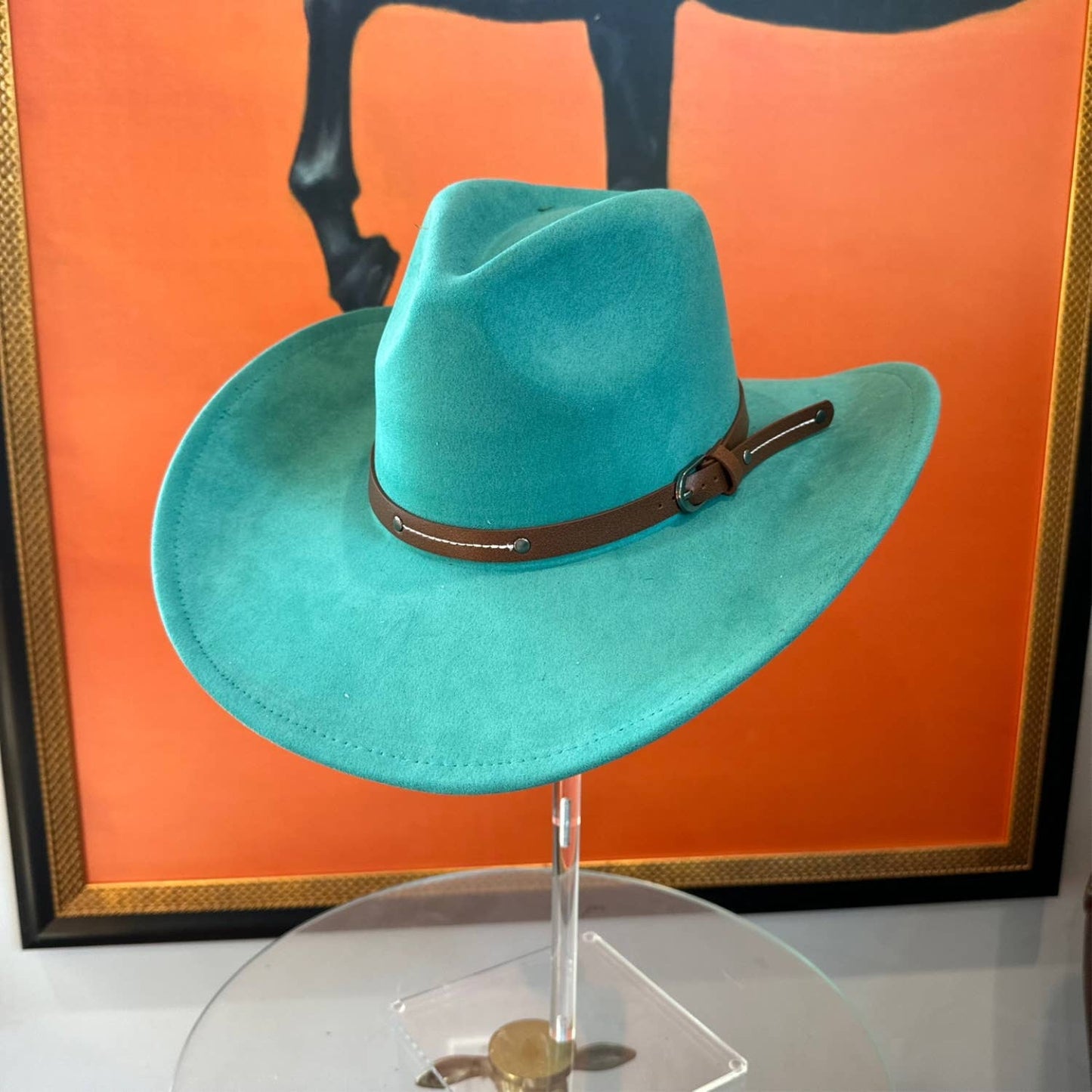 Suede Cowboy W/ Leather Belt