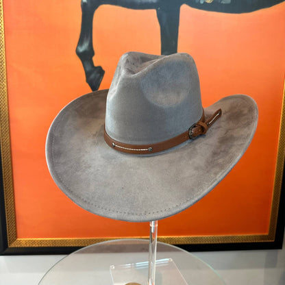 Suede Cowboy W/ Leather Belt