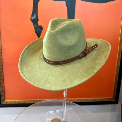 Suede Cowboy W/ Leather Belt