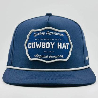 “Cowboy Hat” Navy Blue Performance Patch Hat